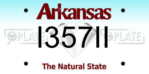I357II Arkansas License Plate