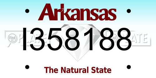 I358188 Arkansas License Plate