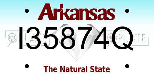 I35874Q Arkansas License Plate