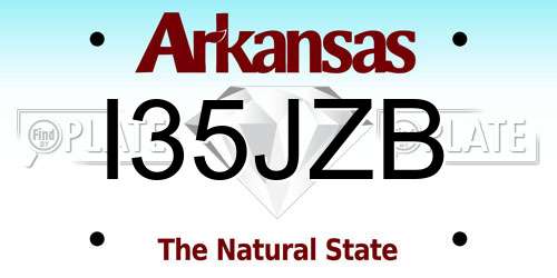 I35JZB Arkansas License Plate