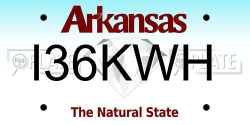 I36KWH Arkansas License Plate
