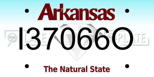 I37066O Arkansas License Plate