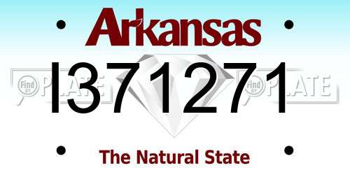 I371271 Arkansas License Plate