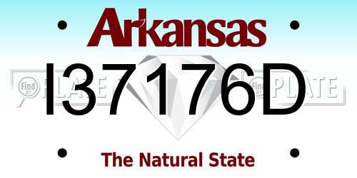 I37176D Arkansas License Plate