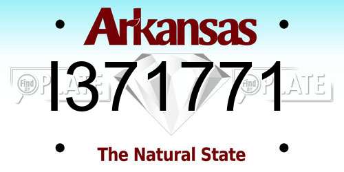 I371771 Arkansas License Plate