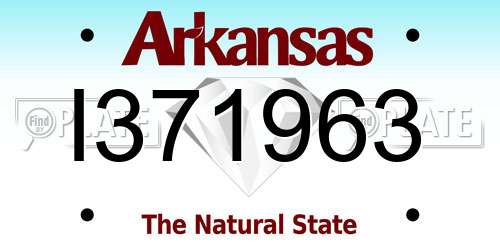 I371963 Arkansas License Plate