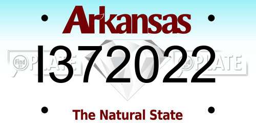 I372022 Arkansas License Plate