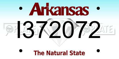 I372072 Arkansas License Plate