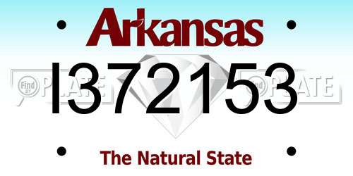I372153 Arkansas License Plate