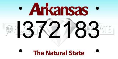 I372183 Arkansas License Plate