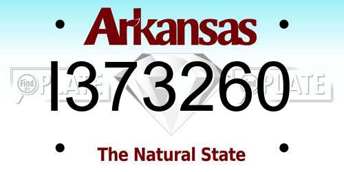 I373260 Arkansas License Plate