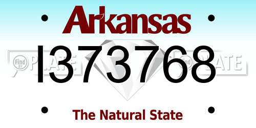 I373768 Arkansas License Plate