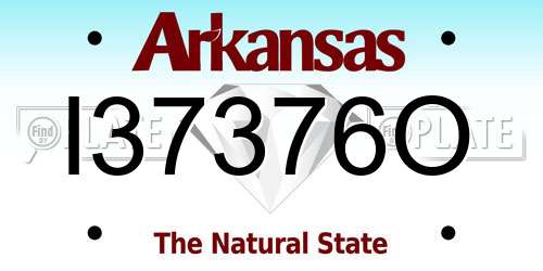 I37376O Arkansas License Plate
