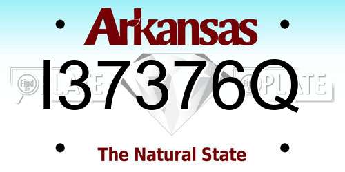 I37376Q Arkansas License Plate