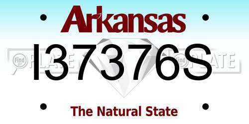 I37376S Arkansas License Plate