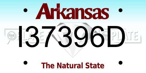 I37396D Arkansas License Plate