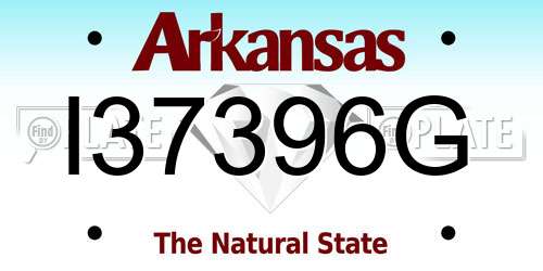 I37396G Arkansas License Plate