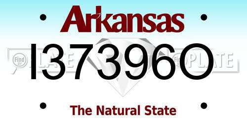 I37396O Arkansas License Plate