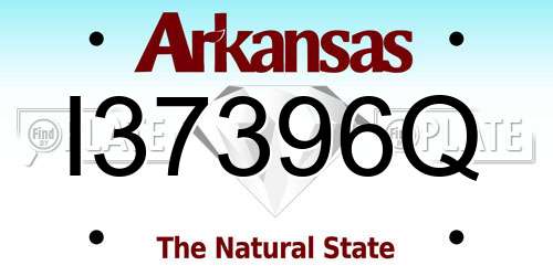 I37396Q Arkansas License Plate