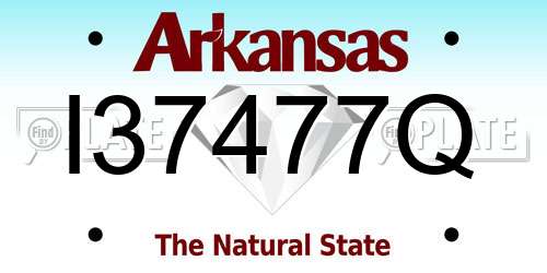 I37477Q Arkansas License Plate