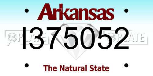 I375052 Arkansas License Plate