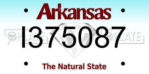 I375087 Arkansas License Plate