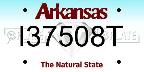 I37508T Arkansas License Plate