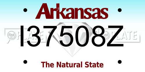 I37508Z Arkansas License Plate
