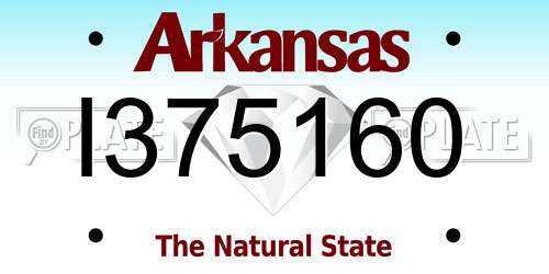 I375160 Arkansas License Plate