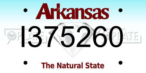 I375260 Arkansas License Plate
