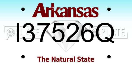 I37526Q Arkansas License Plate
