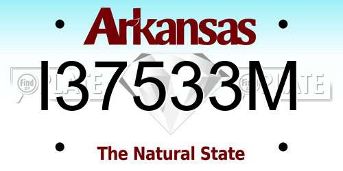 I37533M Arkansas License Plate