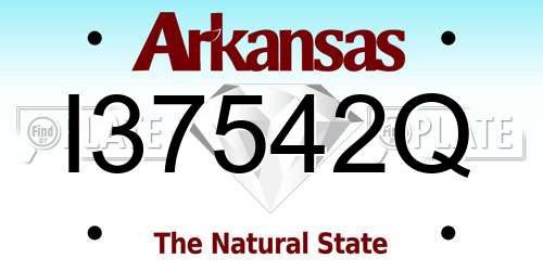 I37542Q Arkansas License Plate