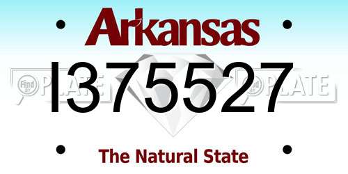 I375527 Arkansas License Plate