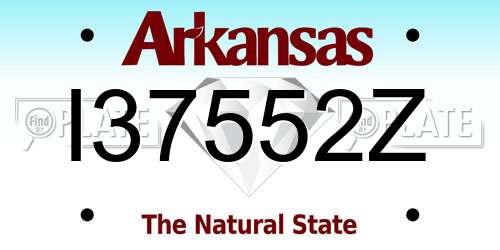 I37552Z Arkansas License Plate