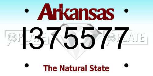I375577 Arkansas License Plate
