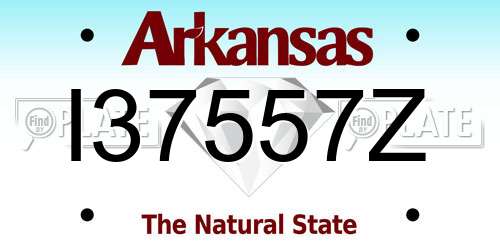 I37557Z Arkansas License Plate