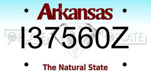 I37560Z Arkansas License Plate