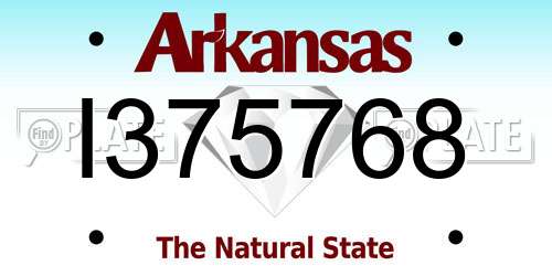 I375768 Arkansas License Plate