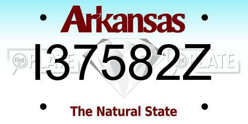 I37582Z Arkansas License Plate