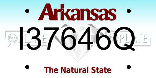 I37646Q Arkansas License Plate