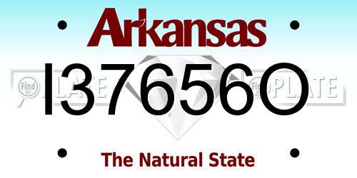I37656O Arkansas License Plate