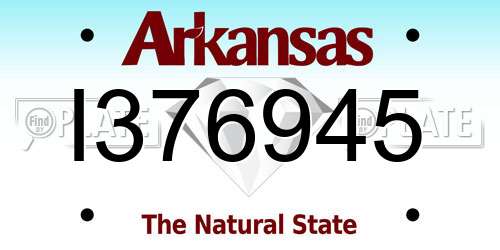 I376945 Arkansas License Plate