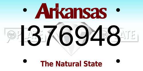 I376948 Arkansas License Plate