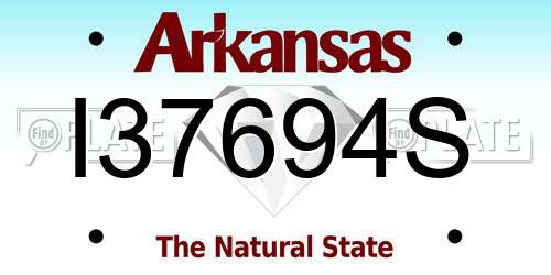 I37694S Arkansas License Plate