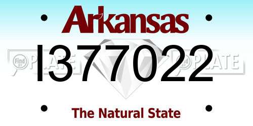 I377022 Arkansas License Plate