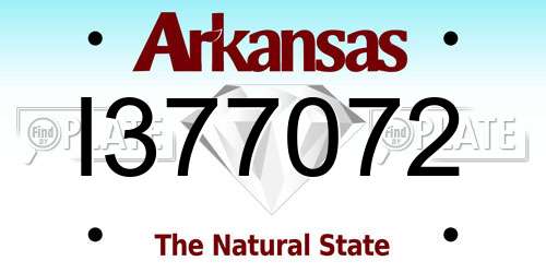 I377072 Arkansas License Plate