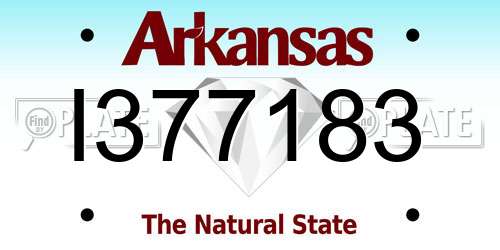 I377183 Arkansas License Plate