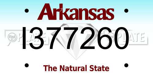 I377260 Arkansas License Plate