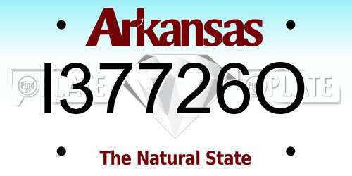 I37726O Arkansas License Plate